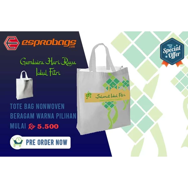 Eid version of Spunbond Go Green bag