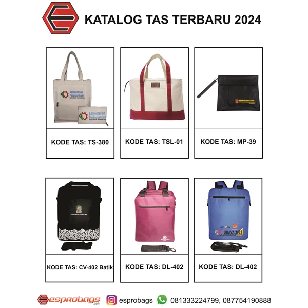 Seminar Bag Kit Seminar Souvenir Bag Latest Tote Bag 2024 Esprobags