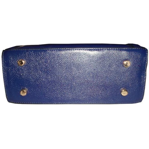 Handbag Leather Mini Handbag Genuine Leather-Navy