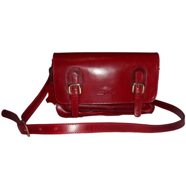 Leather Sling Bag Lady-Red