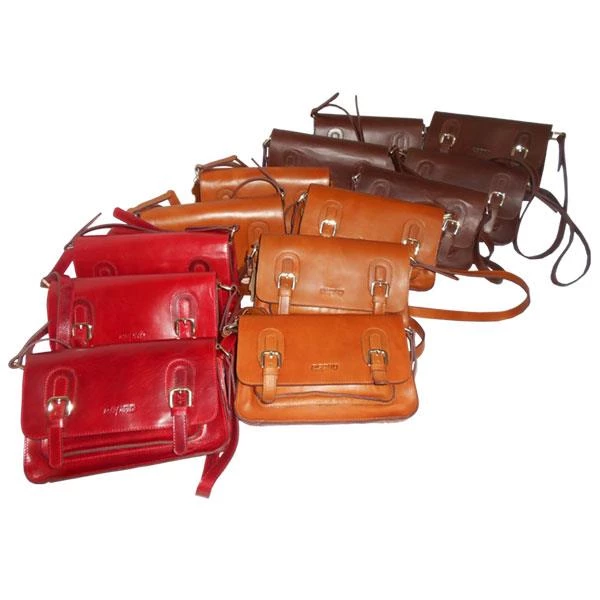 Leather Sling Bag Lady-Red