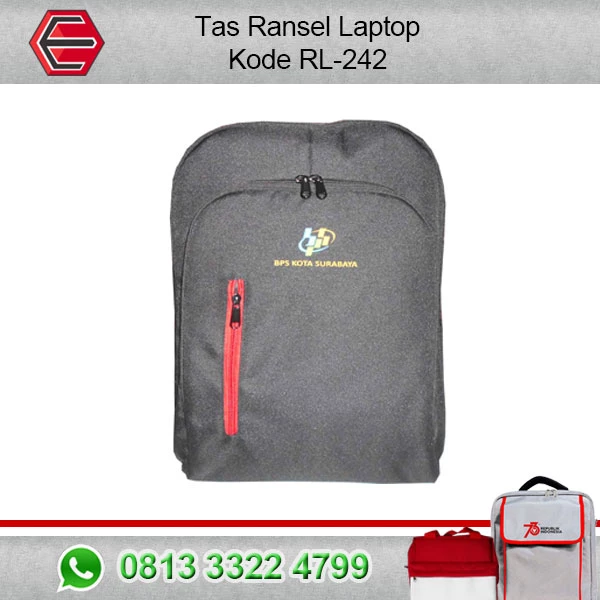 Tas Ransel Laptop Kode RL-242 Tanpa Kantong Jaring