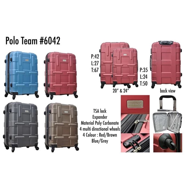 Polo Team Tas Koper Hardcase 6042 Size 24inc Koper Branded