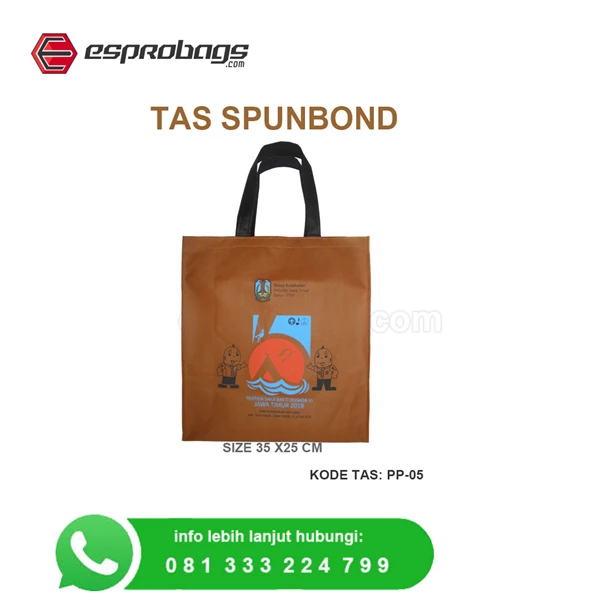 Goody Bag Spunbond Bag Size 35x25 Cm Brown PP-05